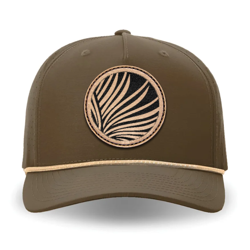 355-LP Richardson Leather Patch Cap - Dark Loden/ Tannin-Grey