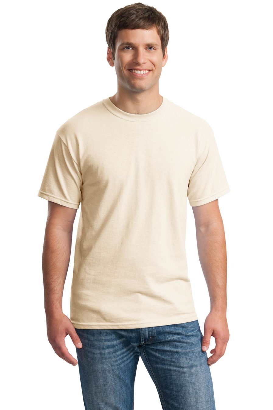 Gildan cotton tee in natural