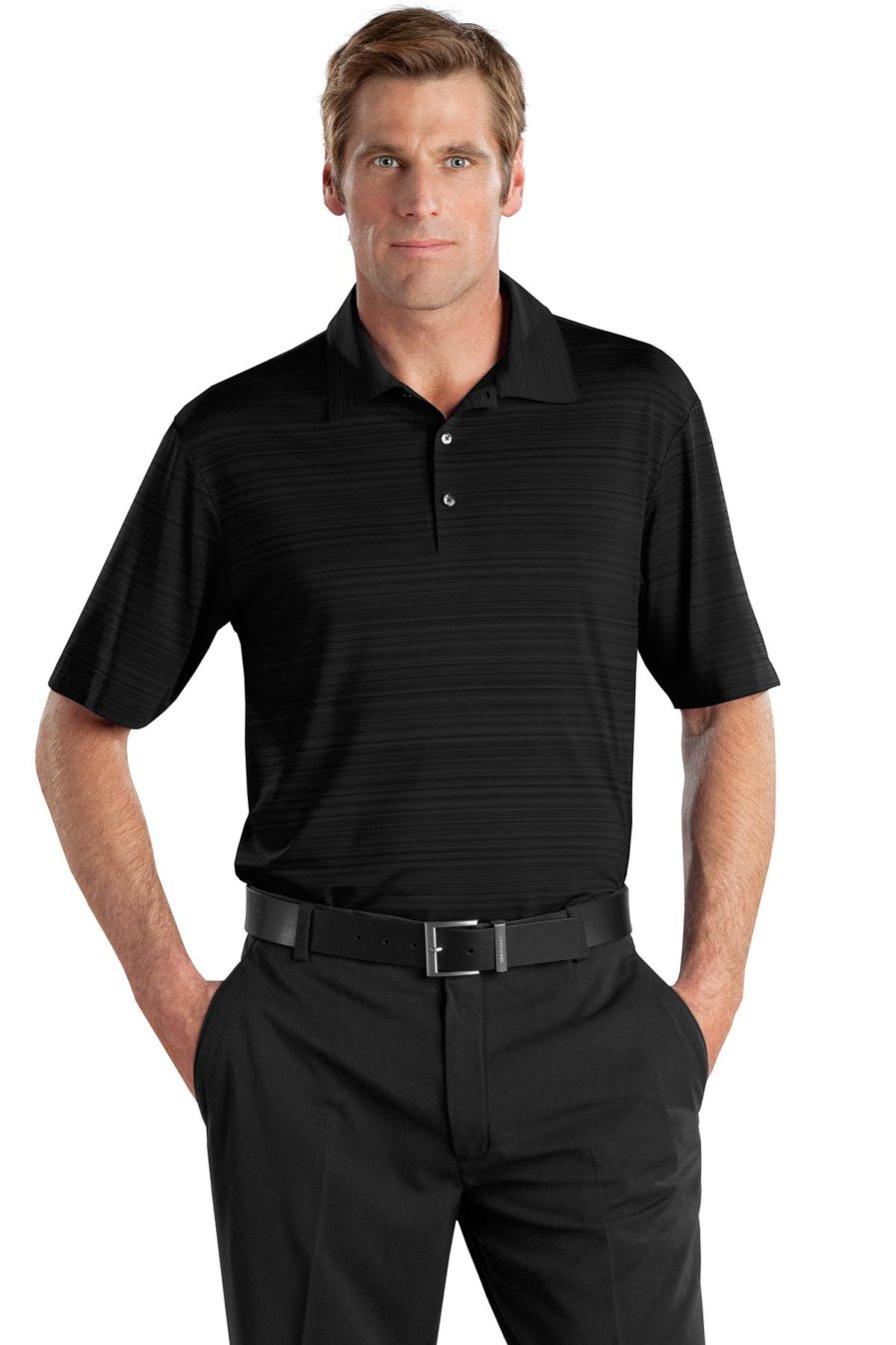 429438 â Nike Golf â Elite Series Dri-FIT Heather Fine Line Bonded Polo â Safari Sun