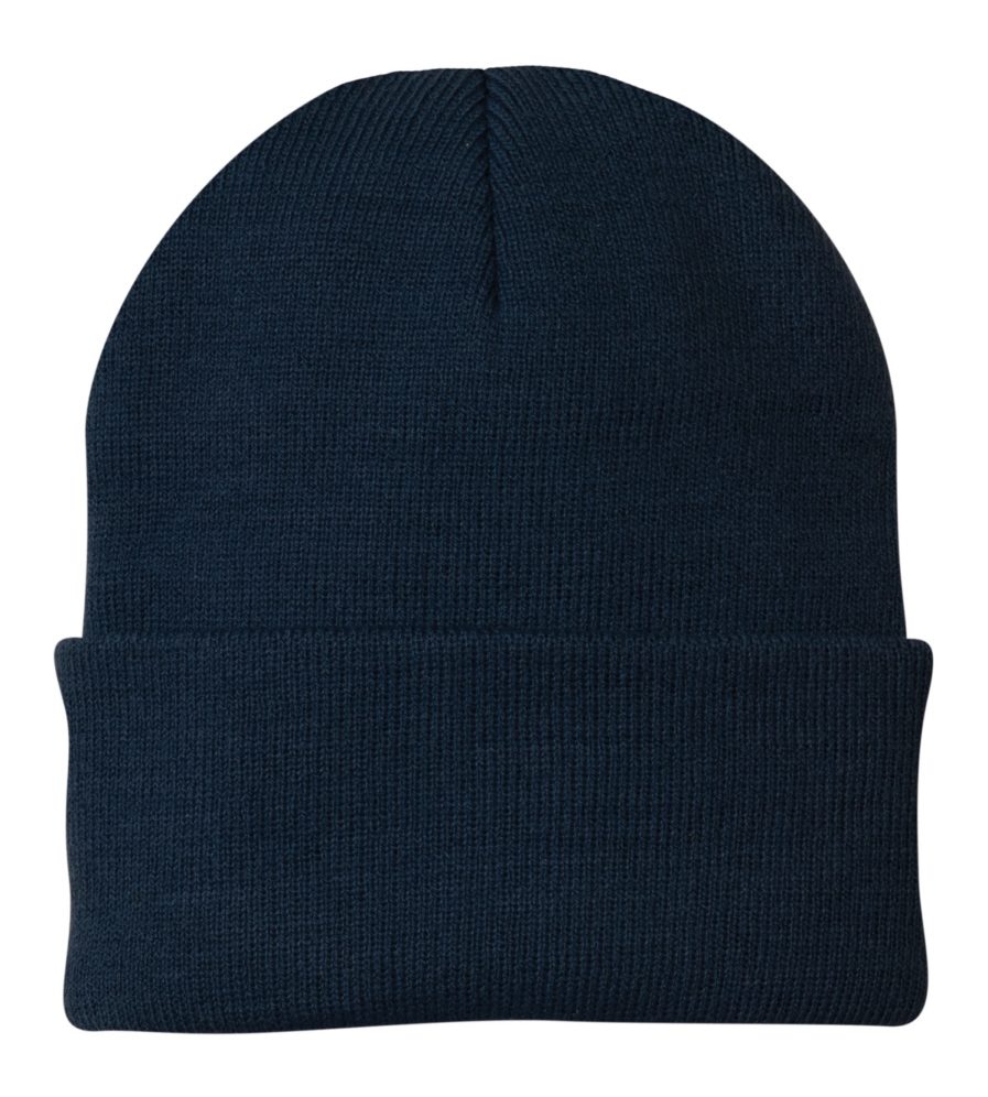 Navy Knit Beanie Cap