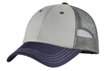 Chrome, Navy, Charcoal tri tone trucker hat