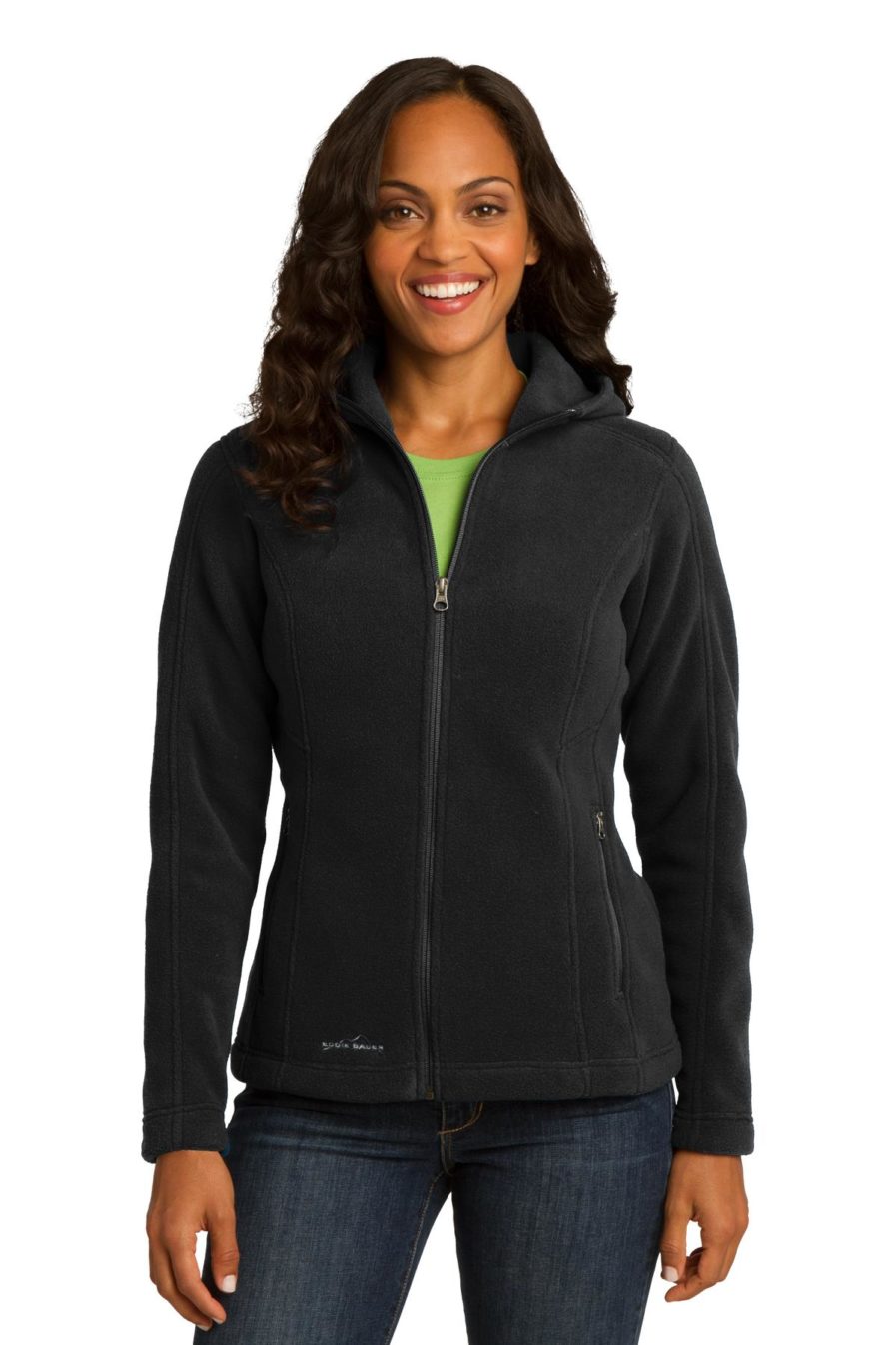 EB206 Eddie Bauer Ladies Hooded FullZip Fleece Jacket Safari Sun
