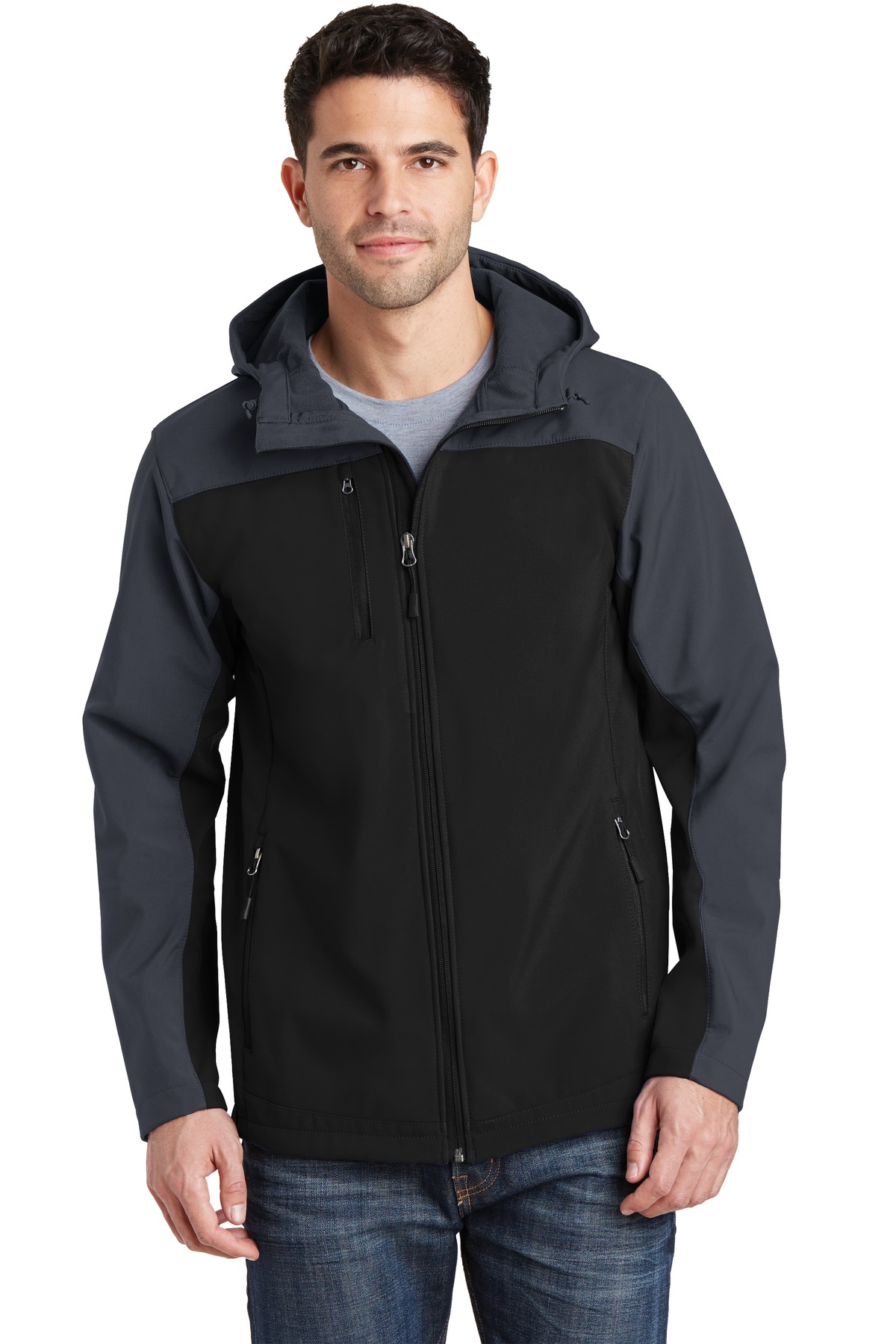 J335 – Port Authority Hooded Core Soft Shell Jacket – Safari Sun