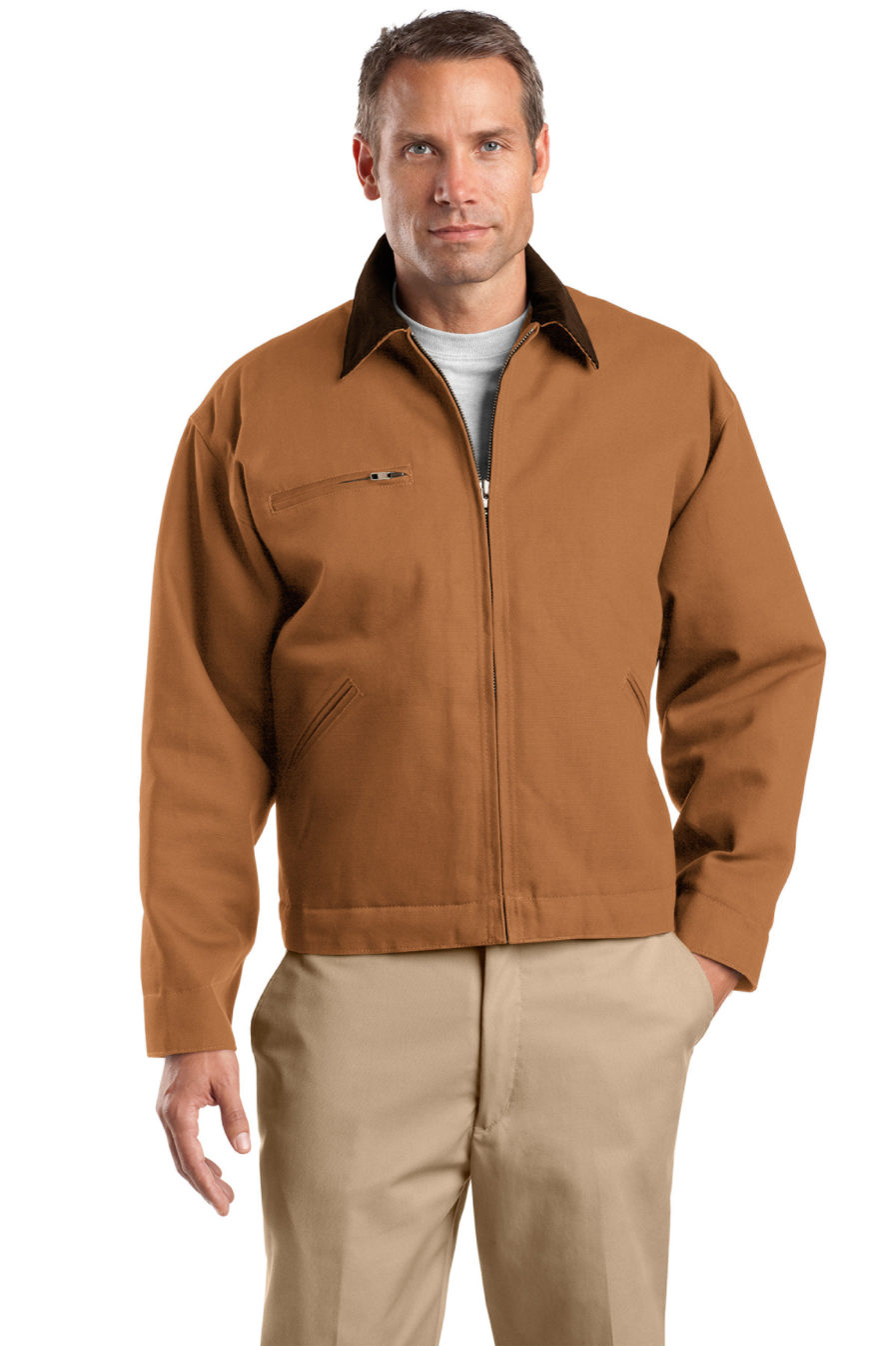 Duck Brown cloth full zip jacket CornerStone