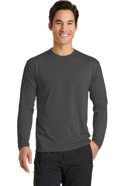 Charcoal Long Sleeve Tee Port & company