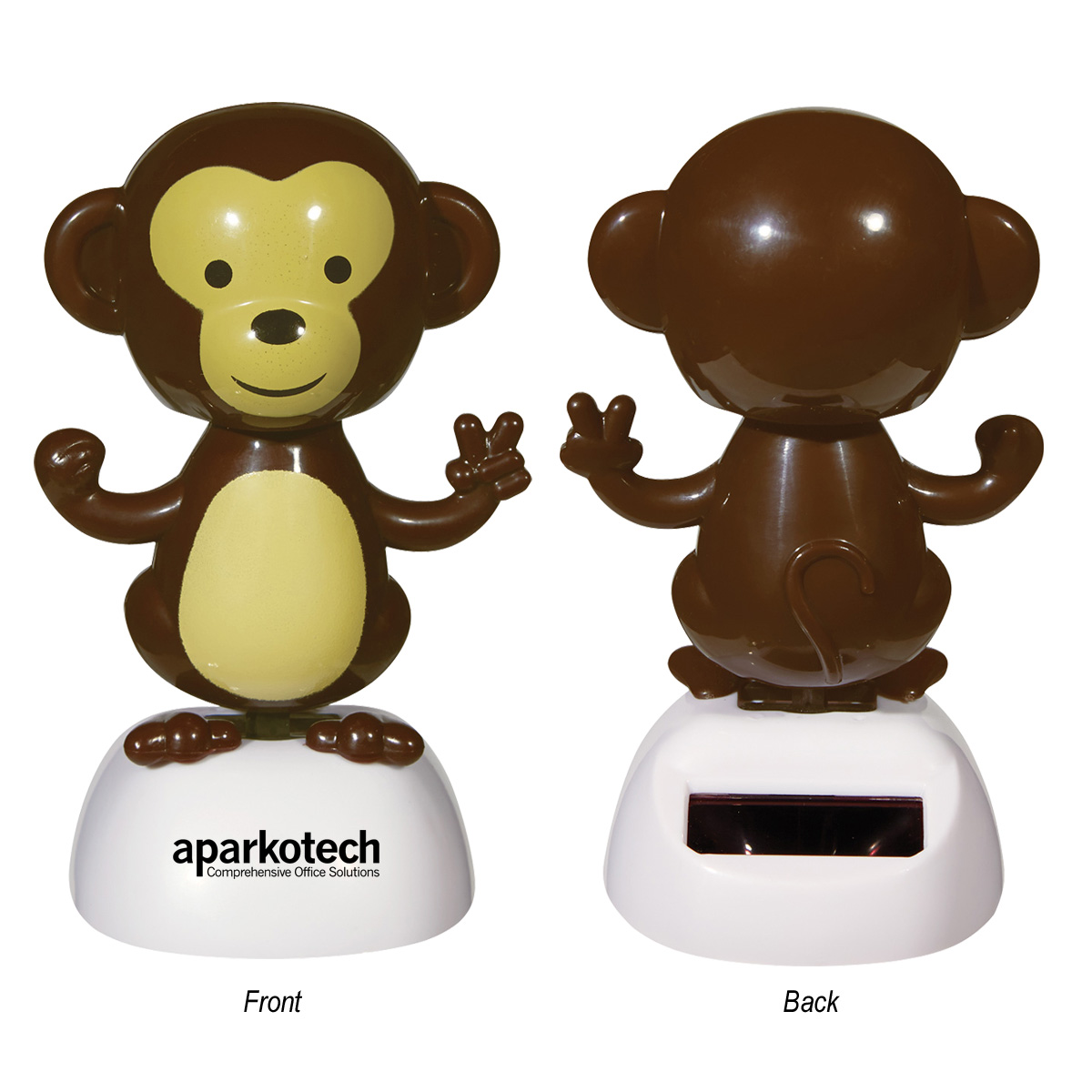 2 PK Solar Powered Dancing Monkey Red Brown Pink New 