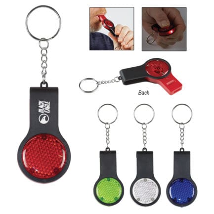 HT02048 - Reflector Key Light With Safety Whistle