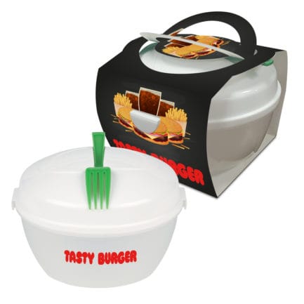 HT02158PH - Salad Bowl Set With Custom Handle Box