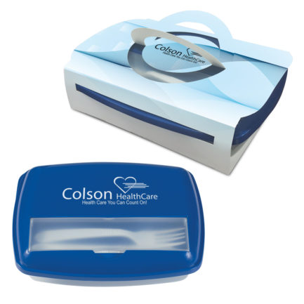 HT02173PH - 3-Section Lunch Container With Custom Handle Box