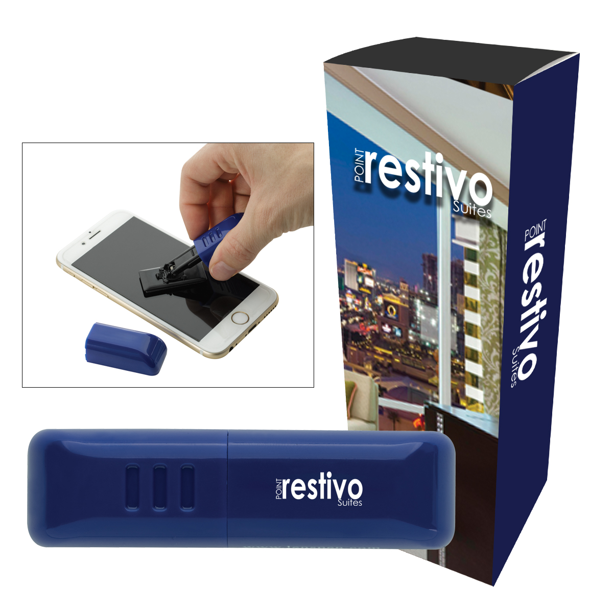 HT0248P SmartKlear™ Cell Phone Screen Cleaner With Custom Box