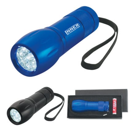 HT02514 - Aluminum LED Torch Light With Strap