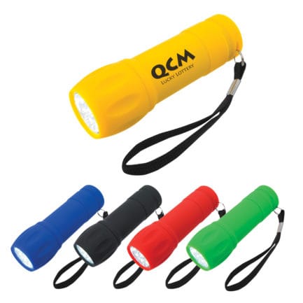 HT02544 - Rubberized Torch Light With Strap