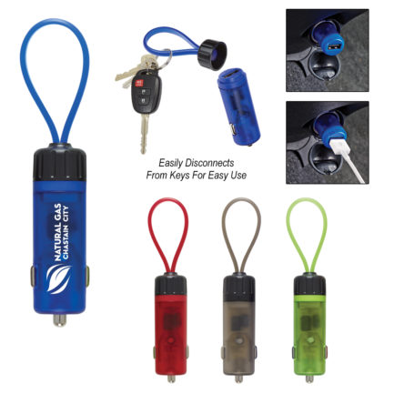 HT02653 - Luminous USB Car Charger Key Strap
