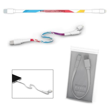 HT02672 - Branded Micro USB Cable With MFi Adapter TwinTip
