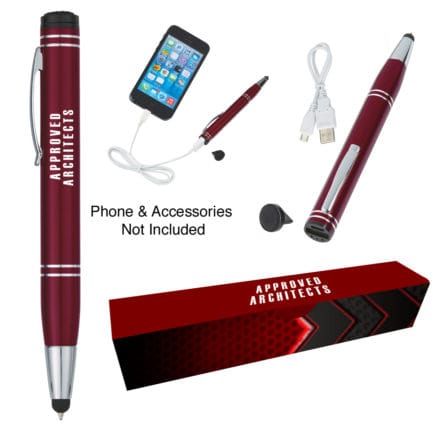 HT02675P - Power Buddy Stylus Pen With Custom Box