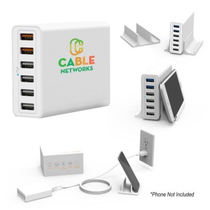HT02681 - PowerHub 6-Port USB Wall Charger