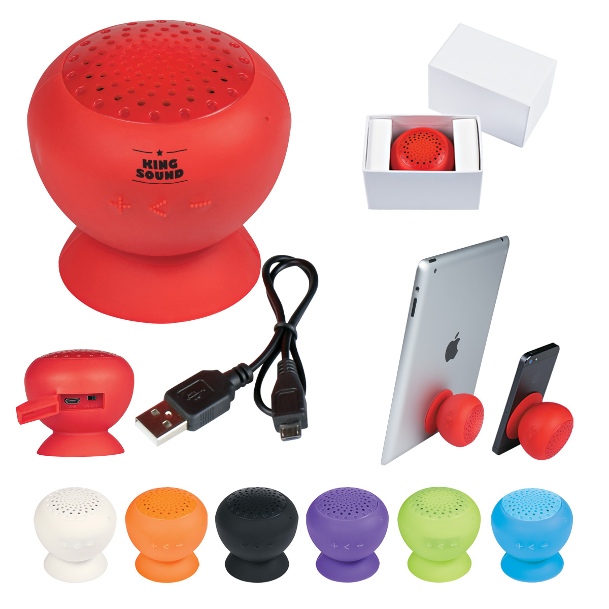 HT02733 Silicone Speaker With Phone Stand Safari Sun