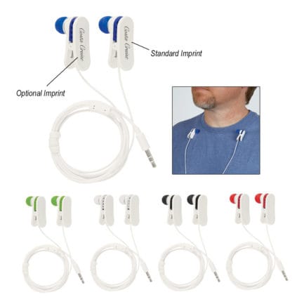 HT02766 - Earbuds With Shirt Clips