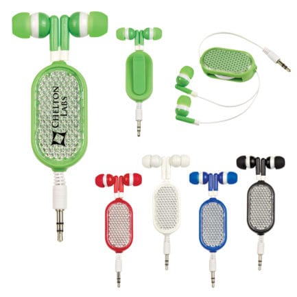 HT02797 - Reflective Retractable Earbuds