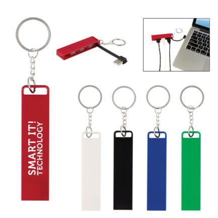 HT02847 - 3-Port Traveler USB Hub Key Chain