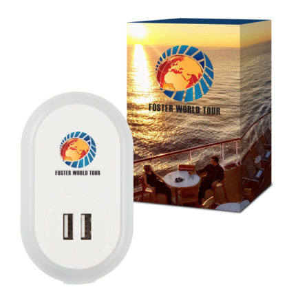 HT02851P - UL Listed Nightlight A/C Adapter With Custom Box