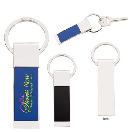 HT04795 - Two-Tone Rectangle Key Tag