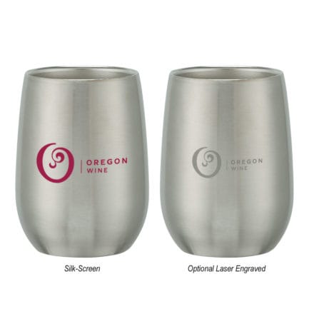 HT05728 - 9 Oz Stainless Steel Stemless Wine Glass