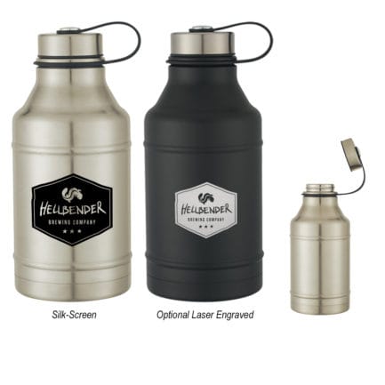 HT05729 - 64 Oz Stainless Steel Wide-Mouth Growler