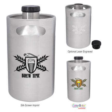 HT05738 - 64 Oz. Stainless Steel Keg Growler