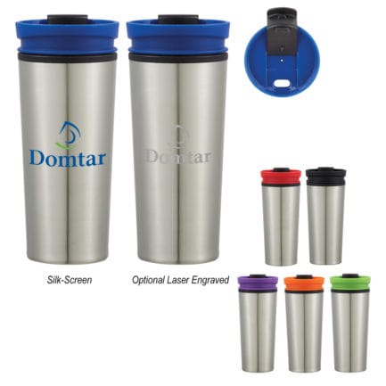 HT05752 - 17 Oz Stainless Steel Color Stopper Travel Tumbler