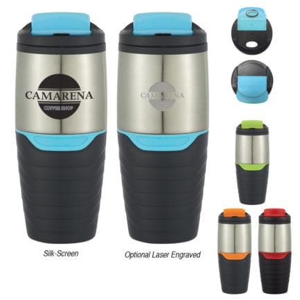 HT05768 - 16 Oz Stainless Steel Tumbler With Flip Lock Lid