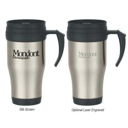 HT05841 - 16 Oz Stainless Steel Slide Action Travel Mug