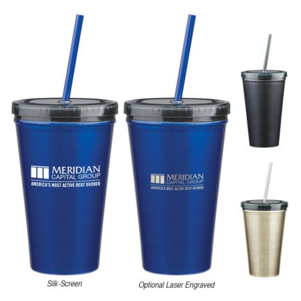 HT05845 - 16 Oz Stainless Steel Double Wall Tumbler