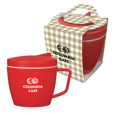 HT05850PH - 14 Oz. Thermal Mug Set With Custom Handle Box