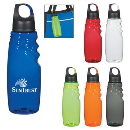 HT05933 - 24 Oz Crest Carabiner Sports Bottle