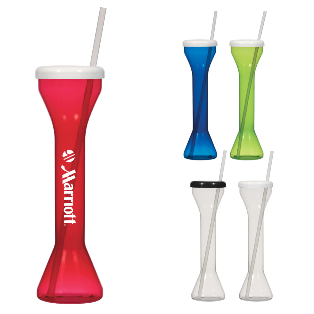 HT06001 18 Oz Yard Cup With Straw Safari Sun