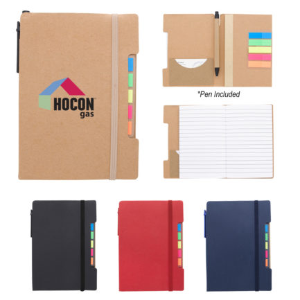 HT06123 - 4 x 6 Notepad With Sticky Flags And Pen