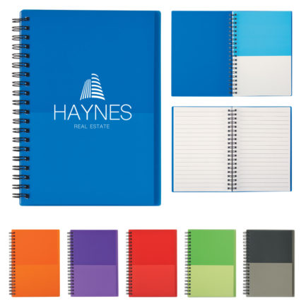 HT06447 - 5 x 7 Two-Tone Spiral Notebook