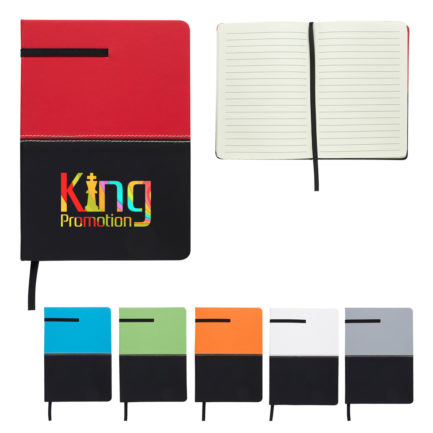 HT06988 - 5 x 7 Two-Tone Leatherette Journal
