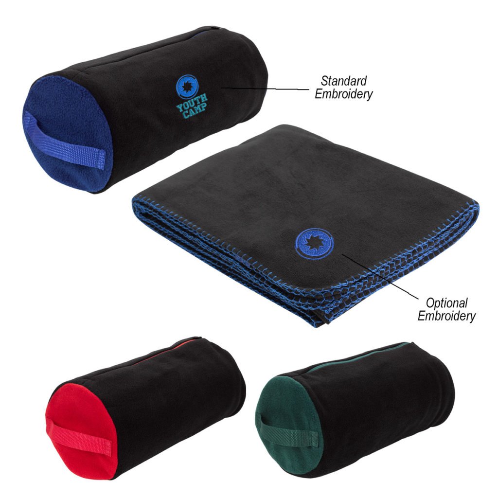 HT07017 Oversized Fleece Stadium Blanket In Carrying Bag Safari Sun