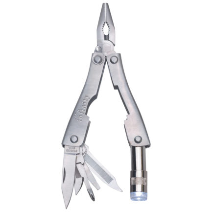 HT07221 - Metal Multi-Function Pliers With Tools And Flashlight In Case