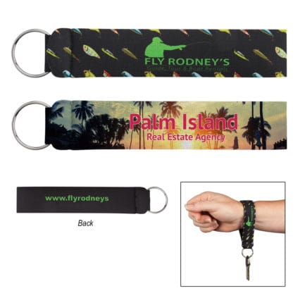 HT089 - Neoprene Wristband With Key Ring