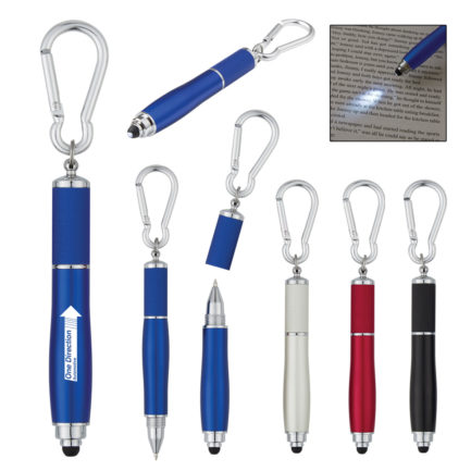 HT0969 - LED Light With Stylus Pen And Carabiner