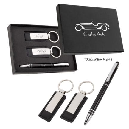 HT09959 - Baldwin Stylus Pen And Leatherette Key Tag Box Set
