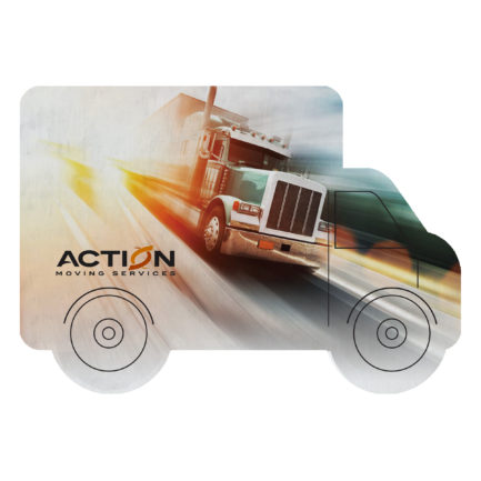 HT0COASTER-TRK - Dye Sublimated Truck Shaped Coaster