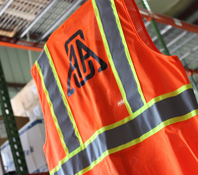 AOA Safety vest in Safety orange