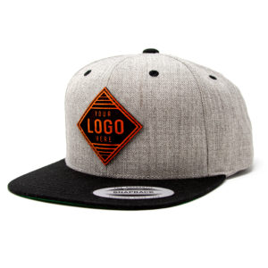 YP19-LP Flat Bill Cap with Leather Patch