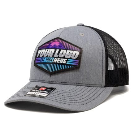 Color Printed 112-CLP Richardson Leather Patch Trucker Cap