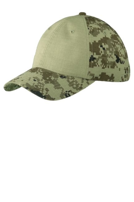 C926 - Port Authority Colorblock Digital Ripstop Camouflage Cap.