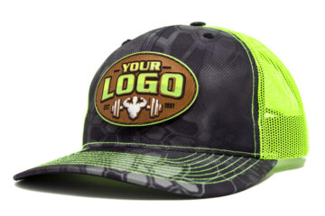Richardson Printed Leather Hat 112p with pattern like camo